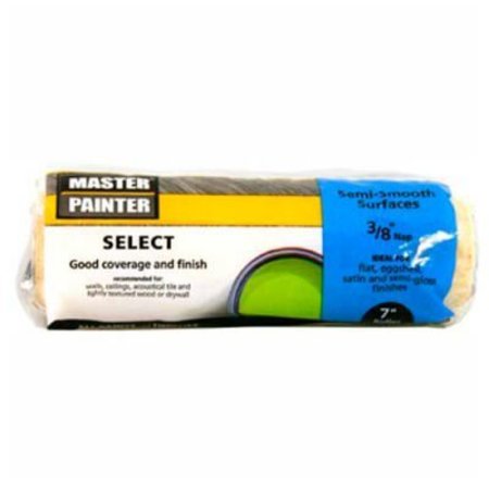 GENERAL PAINT Master Painter 7" Select Roller Cover, 3/8" Nap, Knit, Semi Smooth - 698116